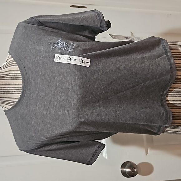 BEVERLY HILLS POLO CLUB Women Embroidered Logo Short Sleeve Crop Top Size S - Picture 2 of 8